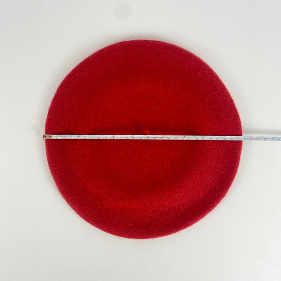 Classic Red French Beret Parisian Cap 100% Wool Blend - Picture 13 of 15